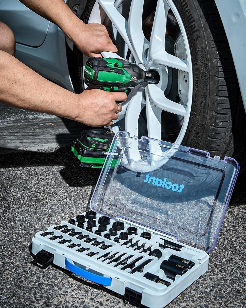 toolant 5pcs Lug Nut Remover, Bolt & Nut Remover Socket Tool Kit, Stripped Bolt Extractor for Damaged Screws and Bolts - Image 4